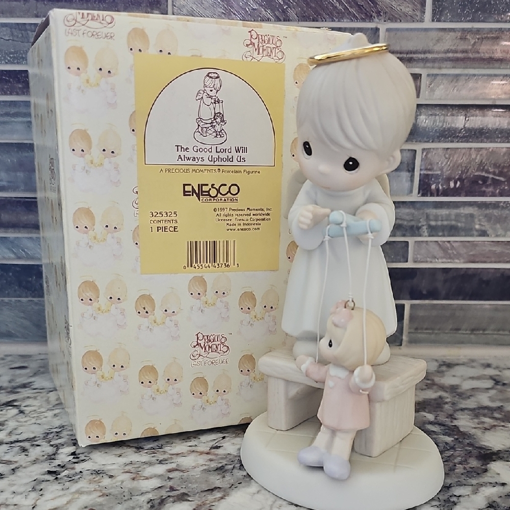Enesco Precious Moments 1997 "The Good Lord Will Always Uphold Us"